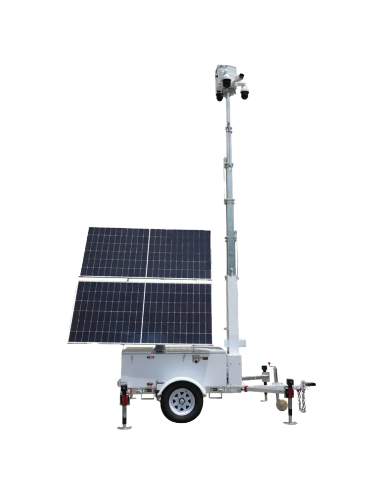 SAFIRE Trailer de alimentación autónoma para CCTV - Panel solar de 2x6