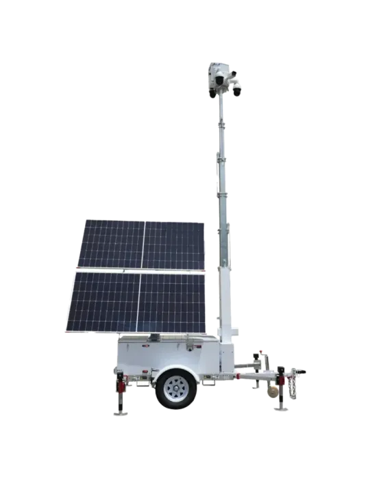 SAFIRE Trailer de alimentación autónoma para CCTV - Panel solar de 2x6