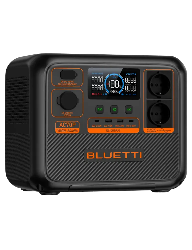 BLUETTI Batería portátil Bluetti - Gran capacidad 864Wh - Potencia sal