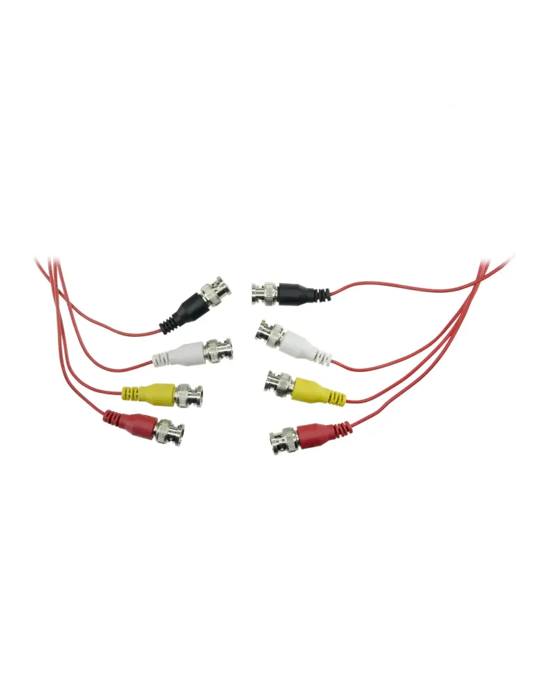 MARCA BLANCA Cable preparado múltiple - BNC macho a BNC macho - 4 enla