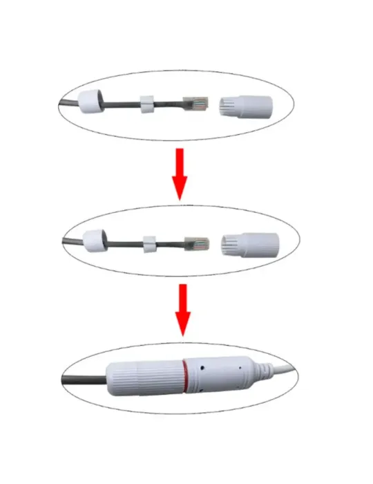 MARCA BLANCA Cubierta - Conector RJ45 - Admite cables entre 14~26AWG -
