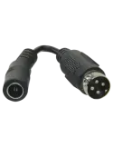 MARCA BLANCA Adaptador DC - 105 mm de largo - Conector hembra Mini Din