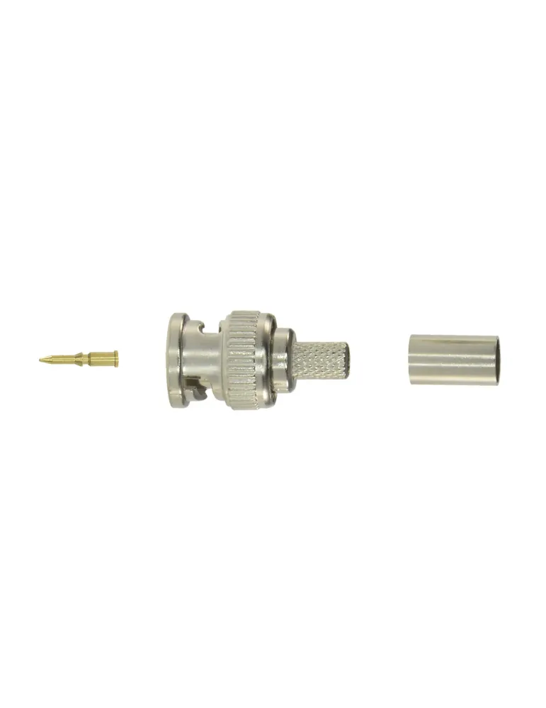 SAFIRE Conector - BNC para crimpar - Compatible con RG59 - 25 mm (Fo)