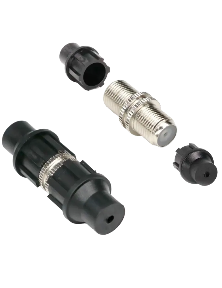 MARCA BLANCA Conector coaxial doble F - Simple - Rápido - Reutilizable