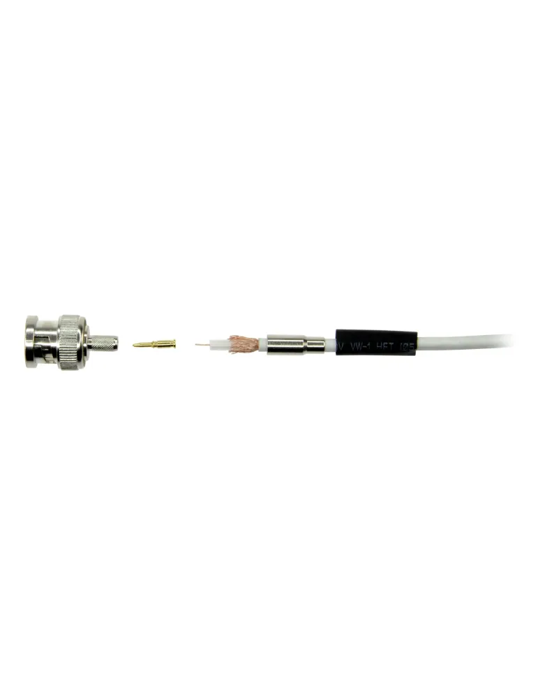 SAFIRE Conector SAFIRE - BNC para crimpar - Compatible con Microcoaxia