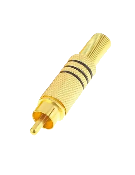 MARCA BLANCA Conector - RCA macho para soldar - Cable paralelo audio -