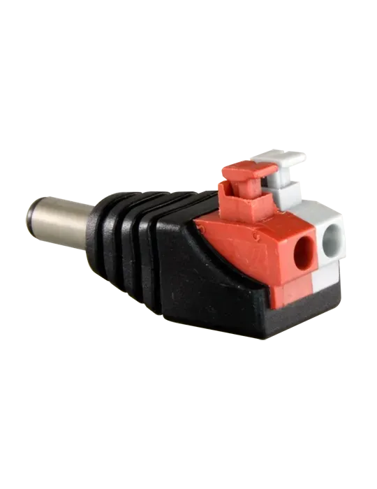 Safire - Conector DC macho de fácil conexionado - Salida +/ de 2 termi