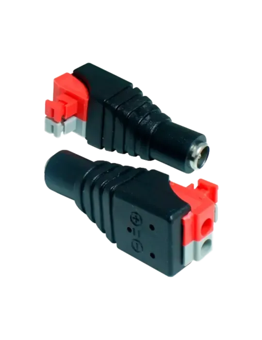 Safire - Conector DC hembra de fácil conexionado - Salida +/ de 2 term