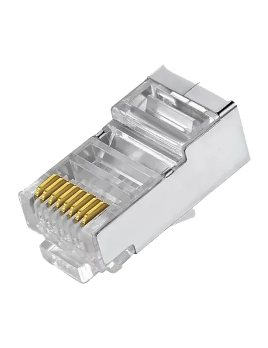 MARCA BLANCA Conectores RJ45 pasante - Para crimpar - Compatible con c