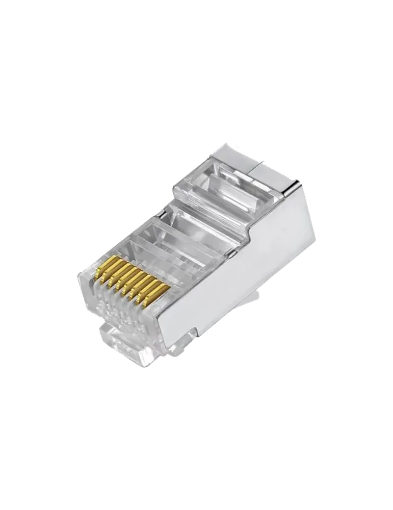 MARCA BLANCA Conectores RJ45 pasante - Para crimpar - Compatible con c