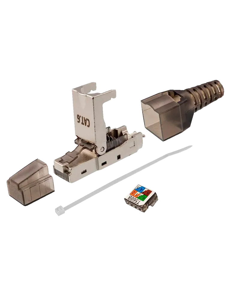 MARCA BLANCA Conector RJ45 - Compatible con cable FTP Cat 6 - Carcasa