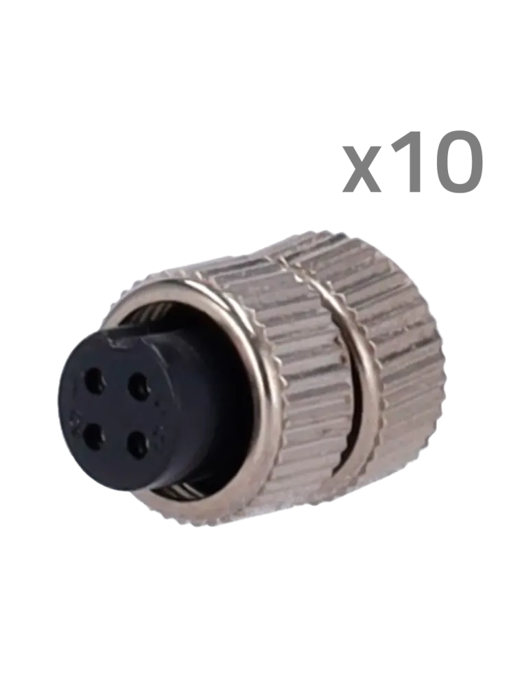 MARCA BLANCA Conector M12 Hembra para soldar - Streamax compatible - 1