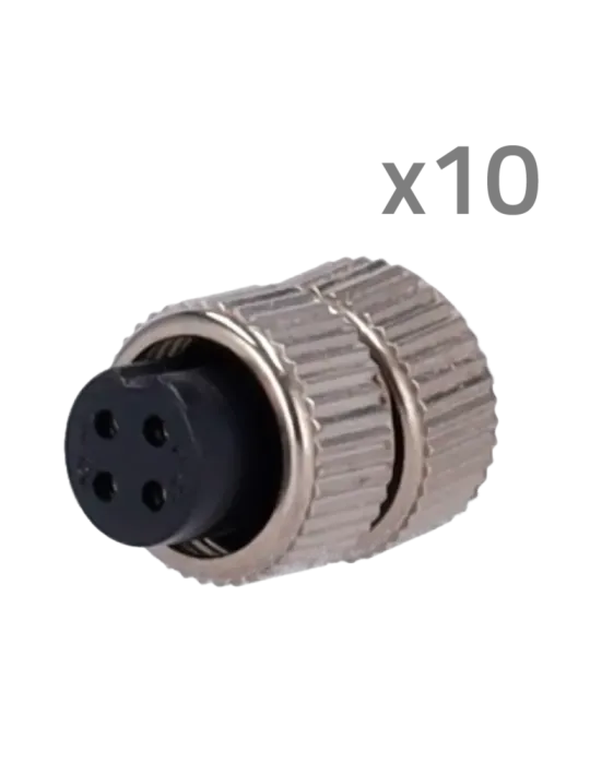 MARCA BLANCA Conector M12 Hembra para soldar - Streamax compatible - 1