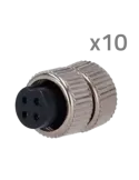 MARCA BLANCA Conector M12 Hembra para soldar - Streamax compatible - 1