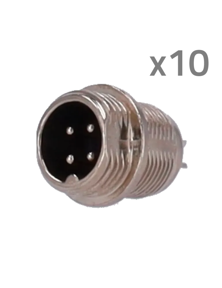 MARCA BLANCA Conector M12 Macho para soldar - Streamax compatible - 10