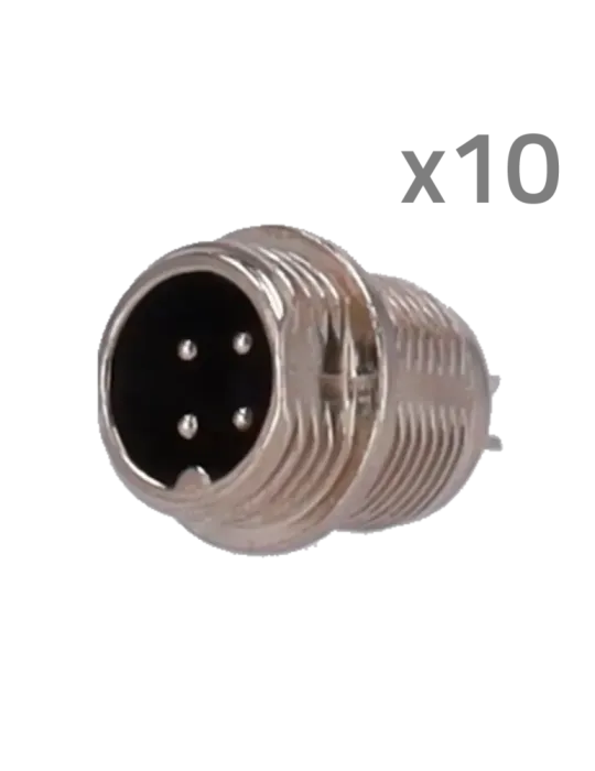 MARCA BLANCA Conector M12 Macho para soldar - Streamax compatible - 10