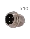 MARCA BLANCA Conector M12 Macho para soldar - Streamax compatible - 10