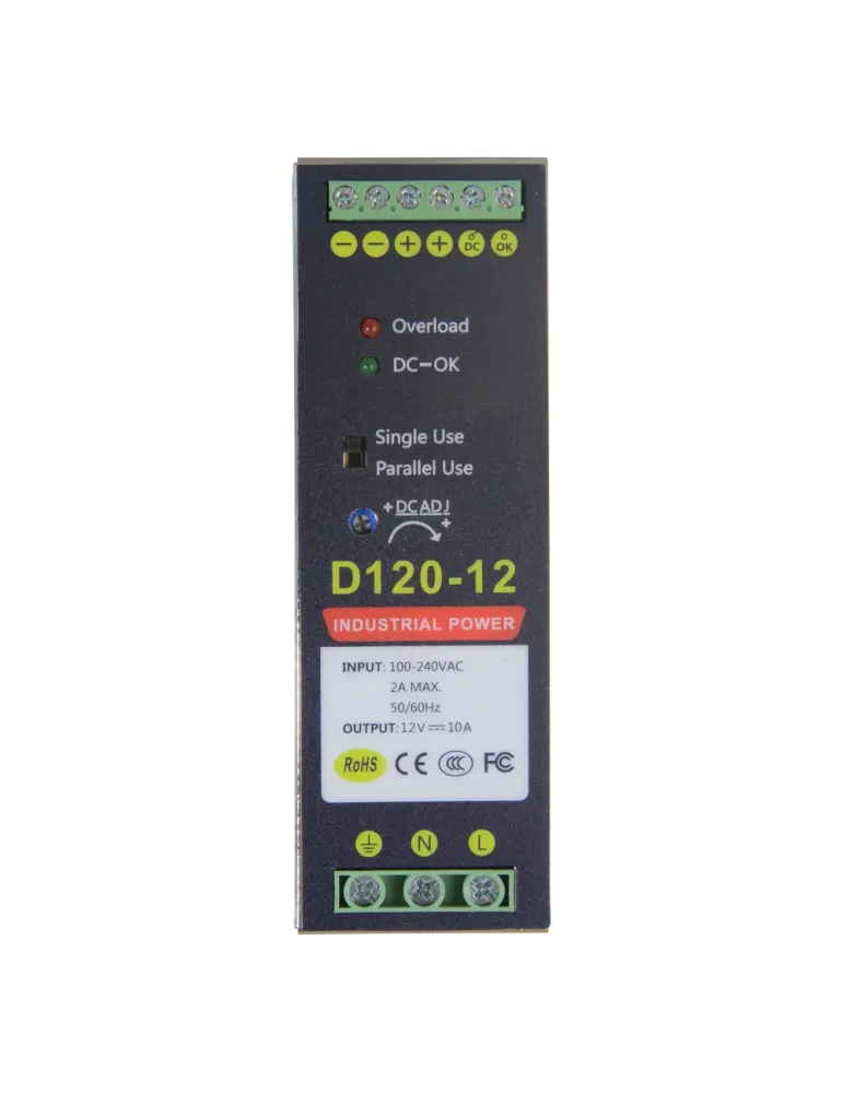 MARCA BLANCA Fuente de alimentación conmutada - Salida DC 12 V 10 A /