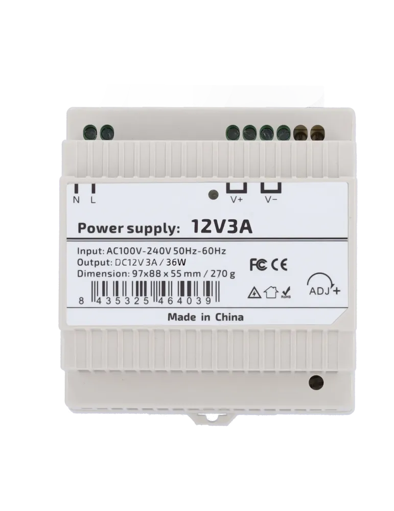 MARCA BLANCA Fuente de alimentación - Salida DC 12 V 3 A / 36 W - Volt