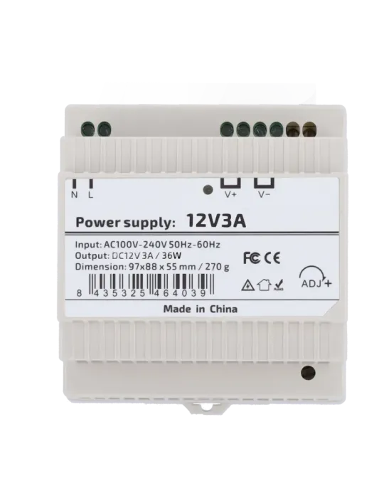MARCA BLANCA Fuente de alimentación - Salida DC 12 V 3 A / 36 W - Volt