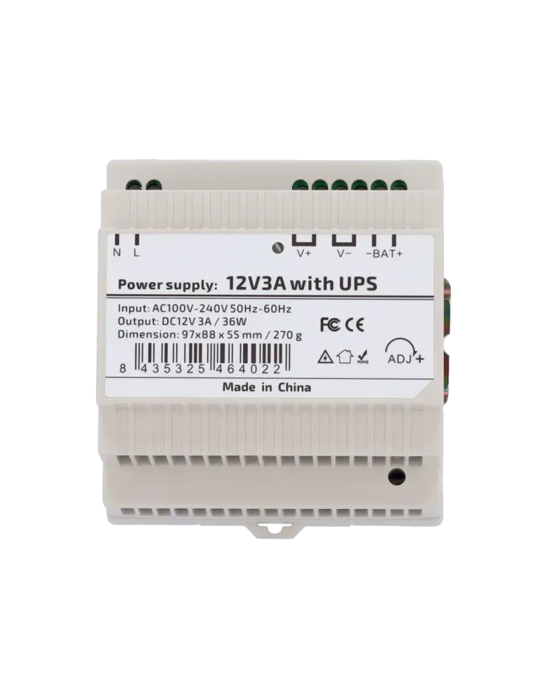 MARCA BLANCA Fuente de alimentación con función UPS - Salida DC 12 V 3