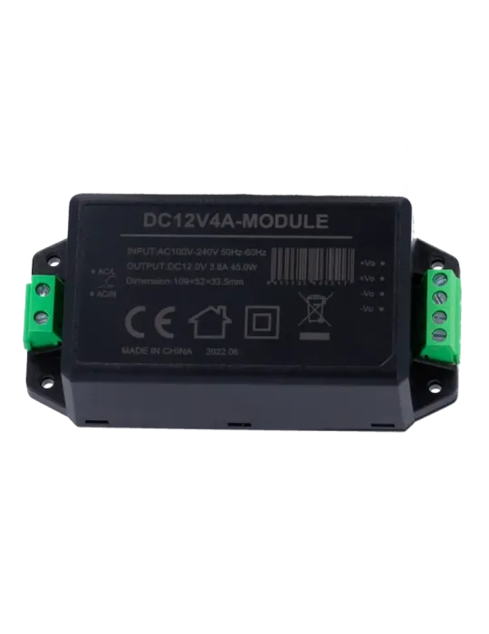 MARCA BLANCA Adaptador de Corriente - Salida DC 12 V 3.8 A - Entrada A