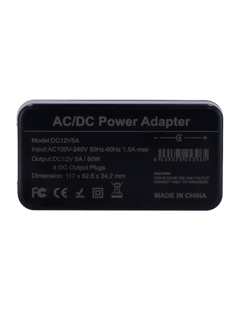 MARCA BLANCA Fuente de alimentación conmutada - Salida DC 12 V 5 A - 4