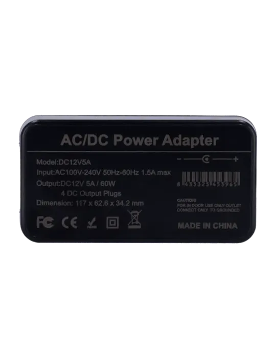 MARCA BLANCA Fuente de alimentación conmutada - Salida DC 12 V 5 A - 4