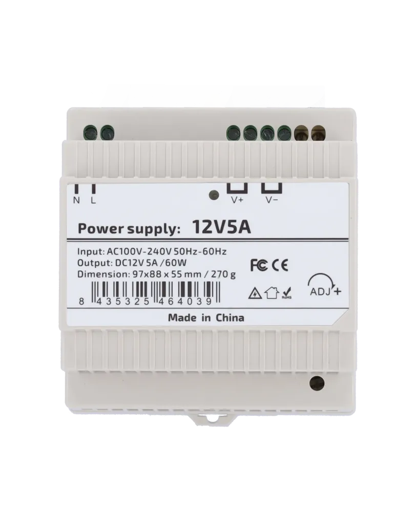 MARCA BLANCA Fuente de alimentación - Salida DC 12 V 5 A / 60 W - Volt