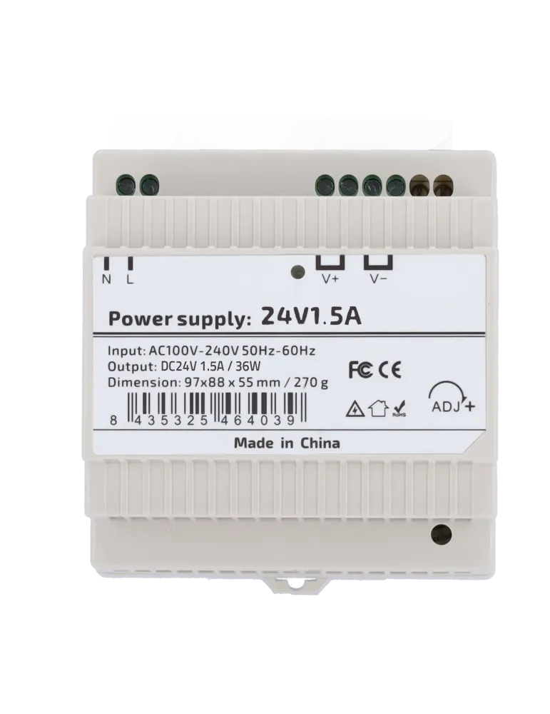 MARCA BLANCA Fuente de alimentación - Salida DC 24 V 1.5 A / 36 W - Vo