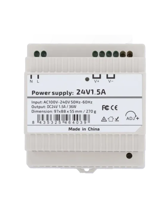 MARCA BLANCA Fuente de alimentación - Salida DC 24 V 1.5 A / 36 W - Vo