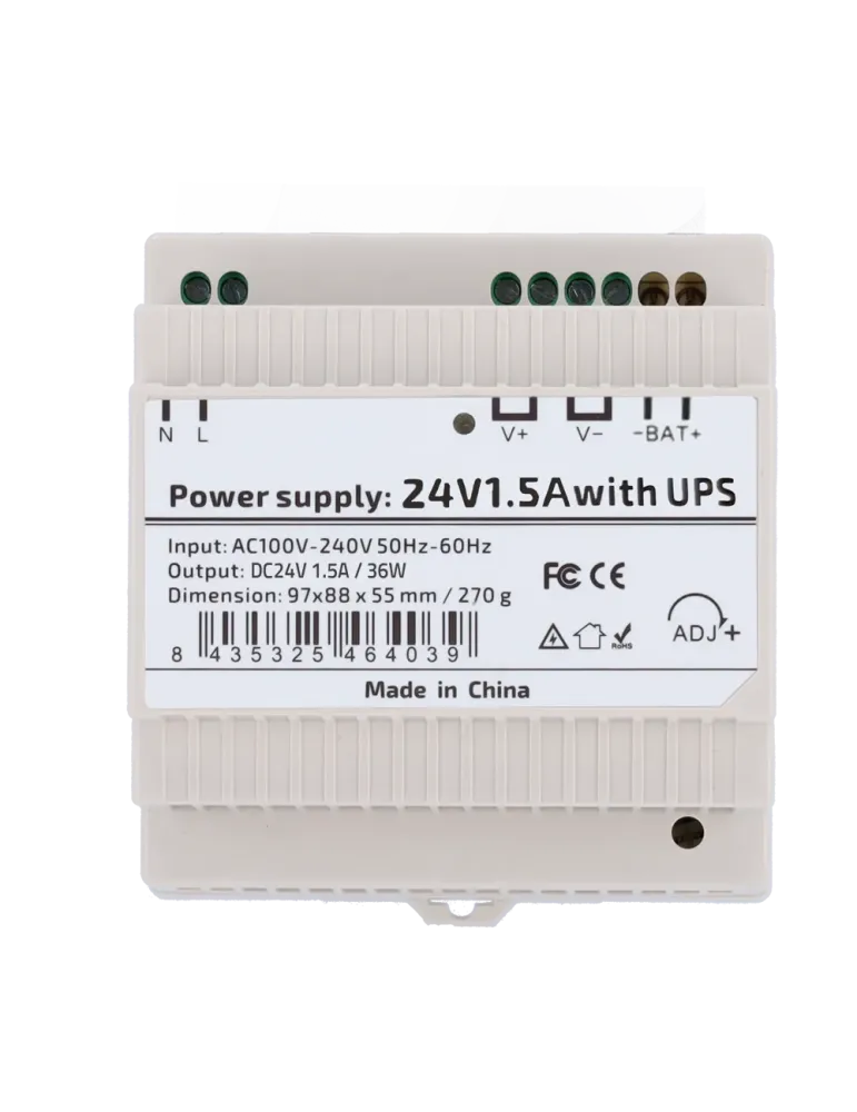 MARCA BLANCA Fuente de alimentación - Salida DC 24 V 1.5 A / 36 W - Vo