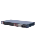 HIKVISION Switch PoE Hikvision - 16 puertos RJ45 FE + 2 puertos Gigabi