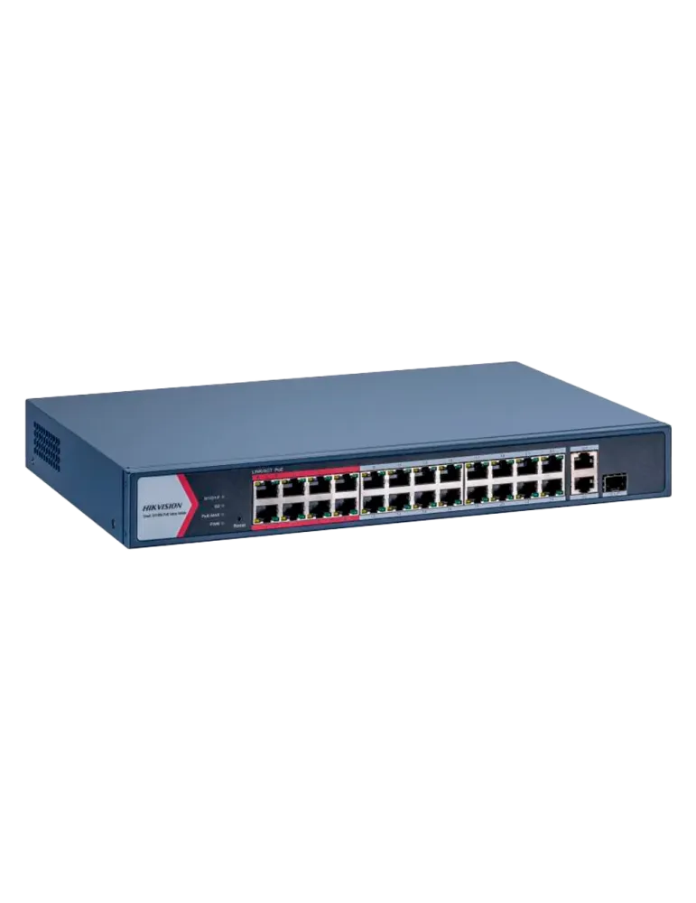 HIKVISION Switch PoE Hikvision - 24 puertos RJ45 FE +1 x GE RJ45 + 1x