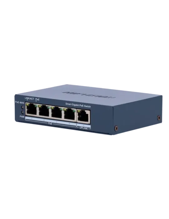 Hikvision Switch Gigabit PoE Gestionable - 4 puertos PoE 802.3af/at +