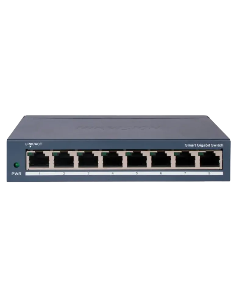 Hikvision Gigabit Switch Gestionable - 8 RJ45 10/100/1000 Mbps - VLAN/