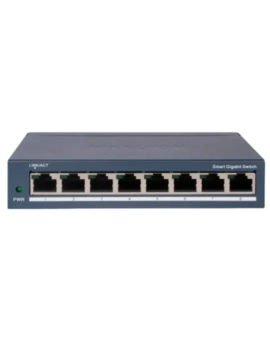 Hikvision Gigabit Switch Gestionable - 8 RJ45 10/100/1000 Mbps - VLAN/
