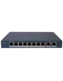 Hikvision PoE Switch Gestionable - 8 puertos PoE 802.3af/at + 2 Uplink