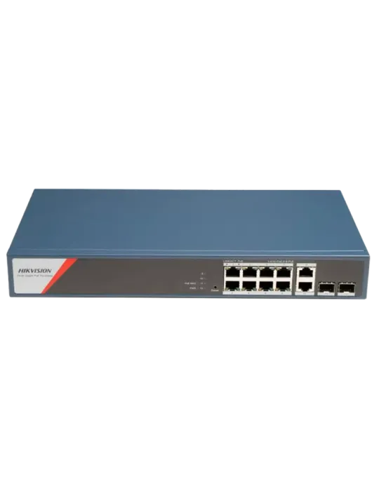 HIKVISION Switch PoE Hikvision - 8 puertos RJ45 GE + 2 puertos Gigabit