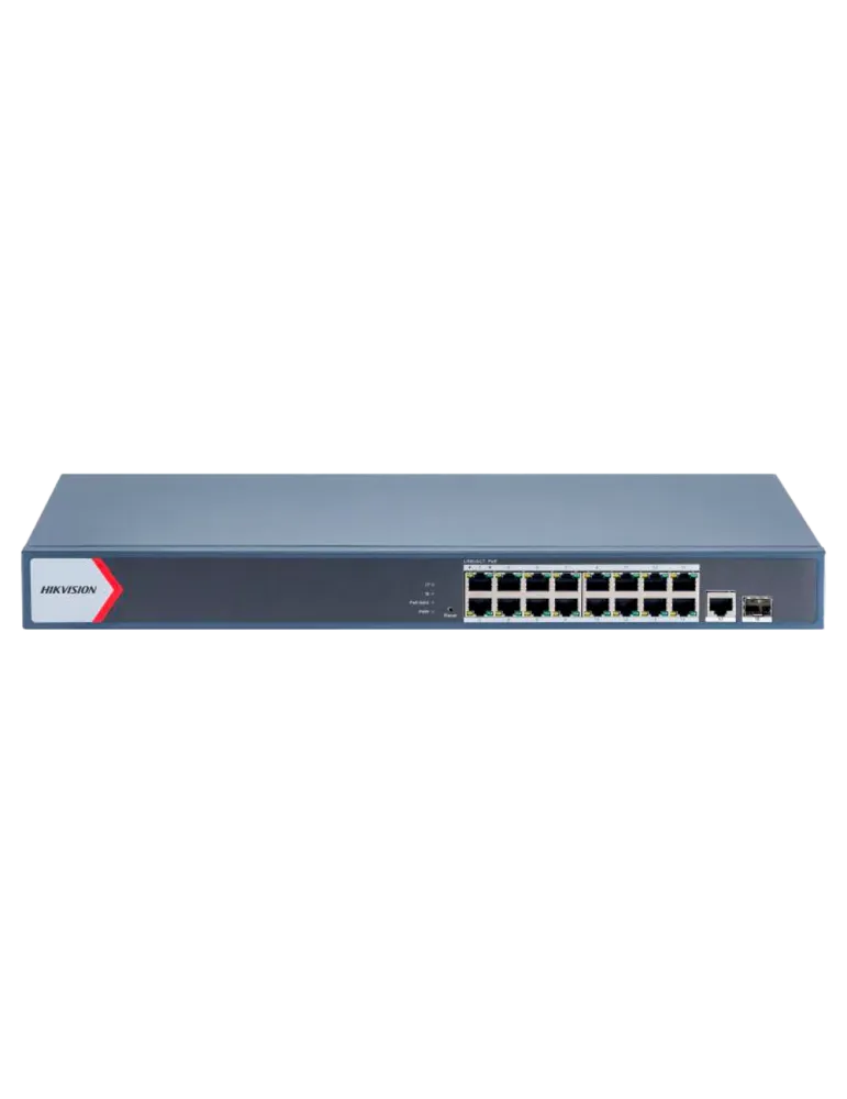HIKVISION Switch PoE Hikvision - 16 puertos RJ45 GE + 1 puerto Gigabit