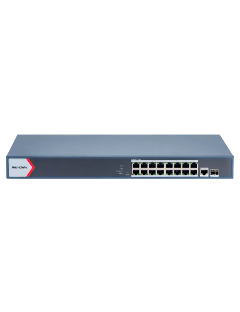 HIKVISION Switch PoE Hikvision - 16 puertos RJ45 GE + 1 puerto Gigabit