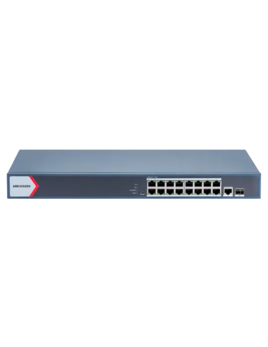 HIKVISION Switch PoE Hikvision - 16 puertos RJ45 GE + 1 puerto Gigabit