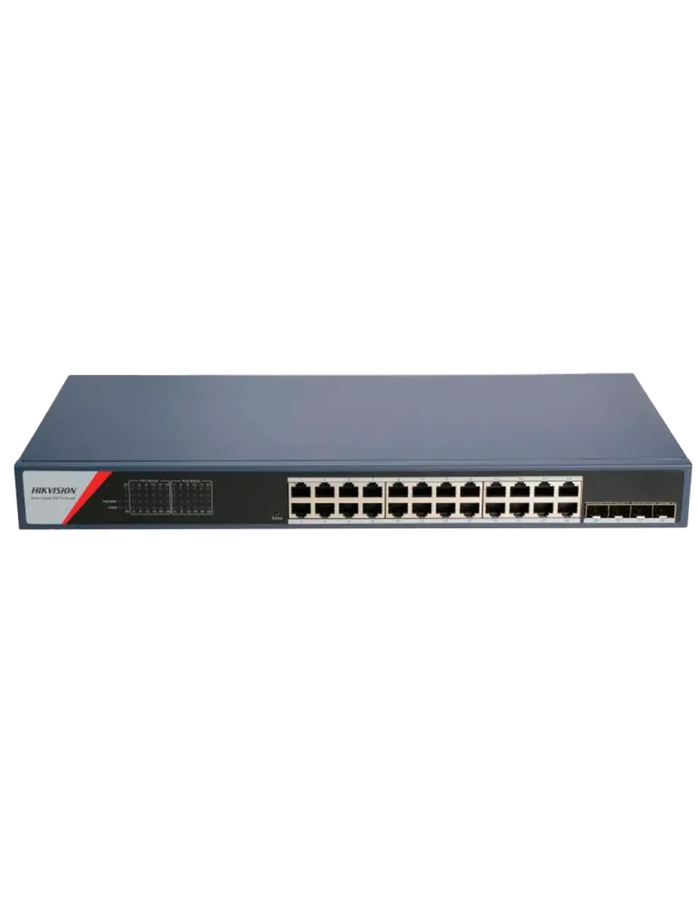 HIKVISION Switch PoE Hikvision - 24 puertos RJ45 GE + 4 puertos Gigabi