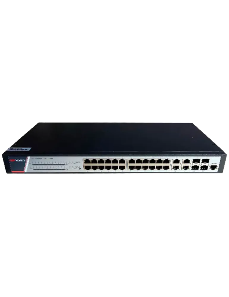 Hikvision Switch Gestionable L3 - 24 puertos PoE PRJ45 + 4 RJ45/SFP Co