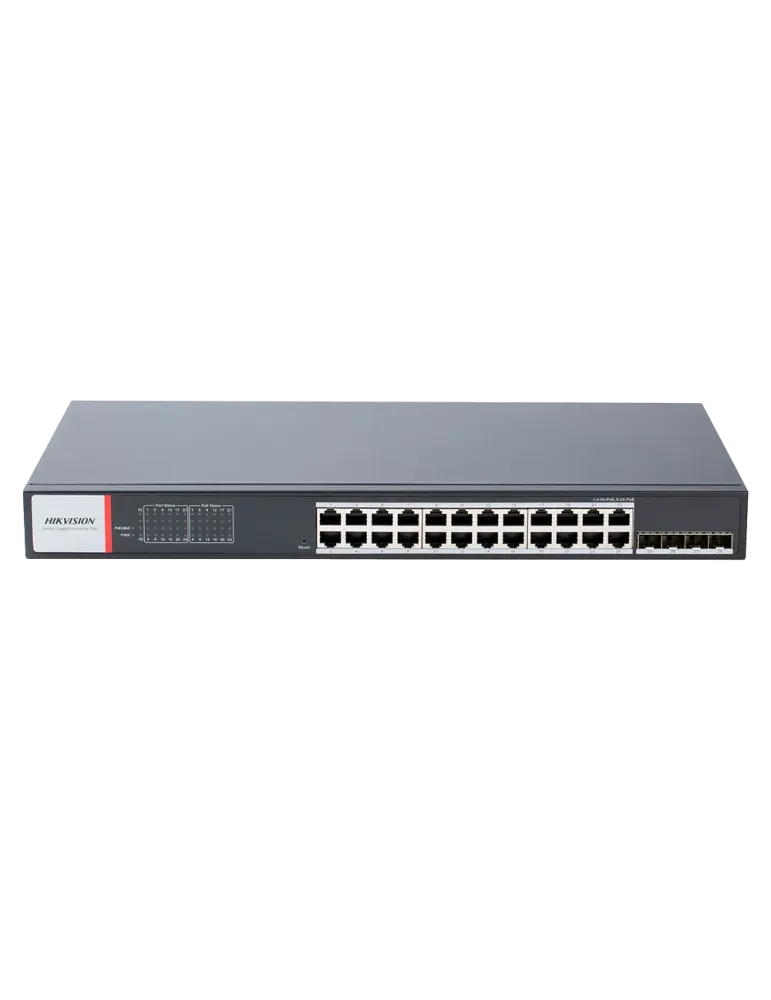 HIKVISION Switch PoE Hikvision - 24 puertos RJ45 GE POE + 4 puertos Gi
