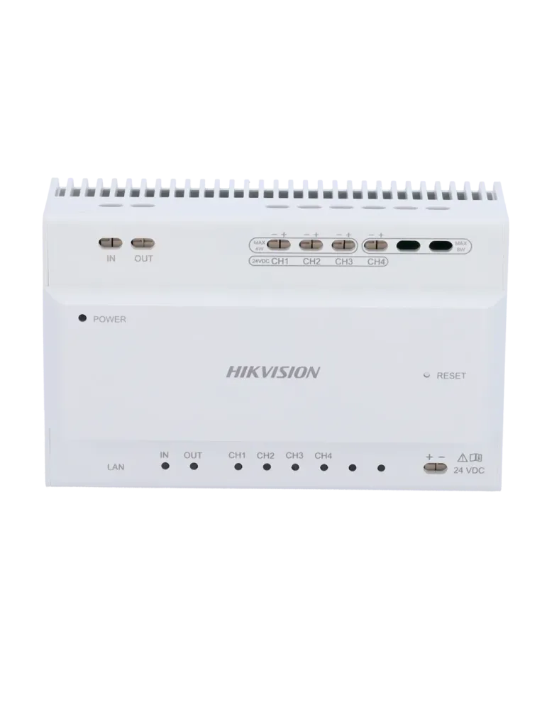 HIKVISION Conversor para edificios - 2 hilos a IP - 4 grupos de 2 hilo