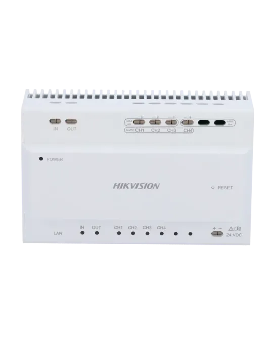 HIKVISION Conversor para edificios - 2 hilos a IP - 4 grupos de 2 hilo