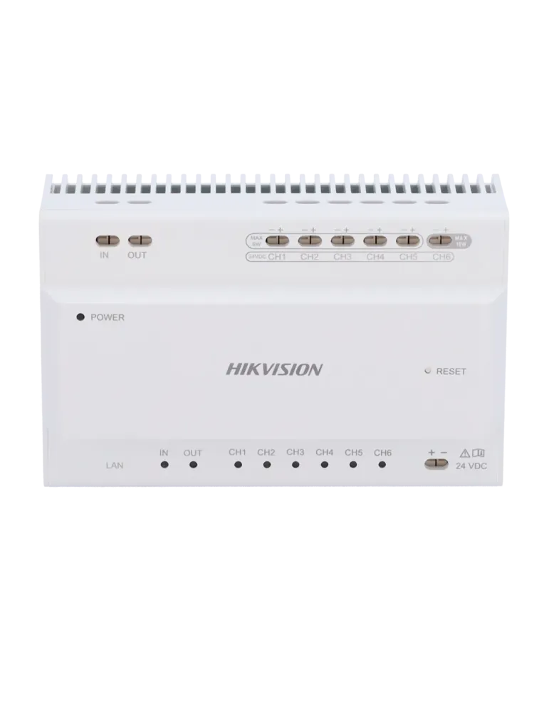 HIKVISION Conversor para edificios - 2 hilos a IP - 6 grupos de 2 hilo