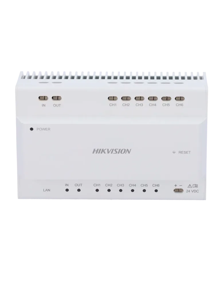 HIKVISION Conversor para edificios - 2 hilos a IP - 6 grupos de 2 hilo