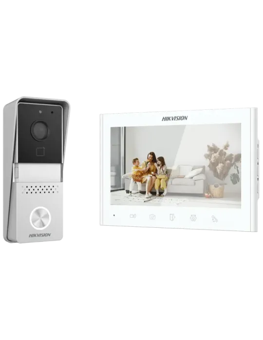 HIKVISION Kit de videoportero - Tecnología 2 hilos analógico - Placa y